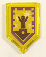 Tile, Modified 2 x 3 Pentagonal with Nexo Power Shield Pattern - Standing Ovation