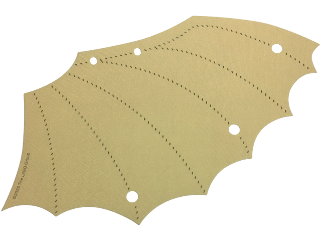 Cloth Wing 19 x 14 1/2 Right with Dark Tan Stitching Pattern