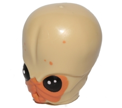 Minifigure, Head, Modified SW Bith with Black Eyes and Nougat Mouth Pattern