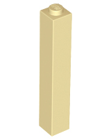 Lego 10 x pilar cerrado blanco white Brick 1x1x5 Solid Stud 2453b