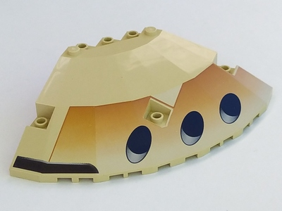 Panel 10 x 10 x 2 1/3 Quarter Saucer Top with SW Black Ovals Pattern Model Left Side