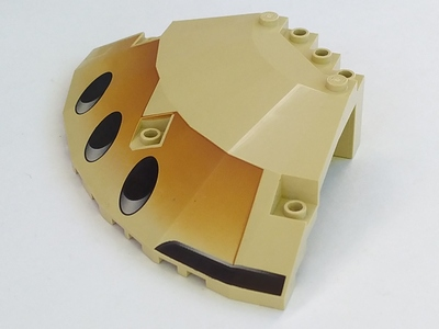 Panel 10 x 10 x 2 1/3 Quarter Saucer Top with SW Black Ovals Pattern Model Right Side