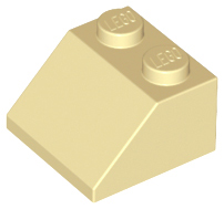 Lego 10 pieces beige inclinees/10 tan slopes 45 ° 1 x 2