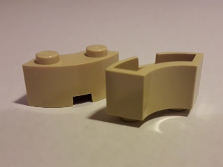 Lego 100 New White Bricks Round Corner 2 x 2 Macaroni with Stud Notch Pieces