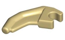 Barb / Claw / Horn / Tooth with Clip, Angled