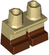 Legs Short with Molded Reddish Brown Lower Legs / Boots  Pattern