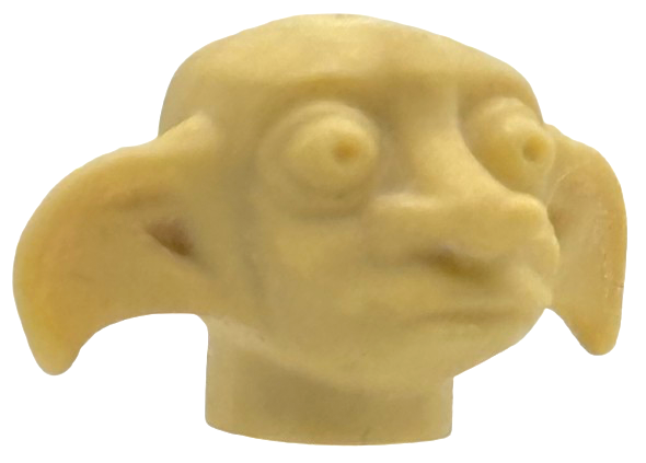 Minifigure, Head, Modified Dobby with Sculpted Mouth
