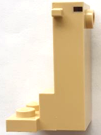 Creature Head Pixelated with Elongated Neck and One Stud with Dark Brown and Reddish Brown Eyes Pattern (Minecraft Camel)