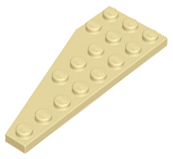 1 Pair Right & Left Wedge Plate 8x3 ID 50304 50305 NEW Sand Yellow Lego 
