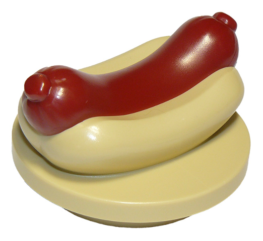 Duplo Hot Dog with Dark Red Sausage Pattern