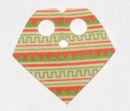 Minifigure Poncho Half Cloth with Green and Terra Cotta Pattern