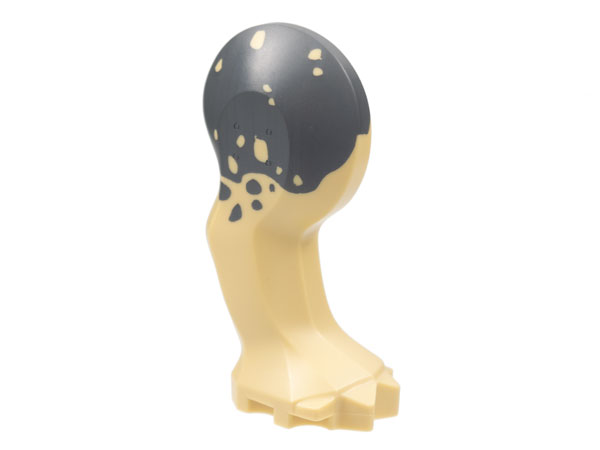 Dinosaur Leg Small (Front) Triceratops / Stegosaurus with Pin, Dark Bluish Gray Top and Spots Pattern - Right