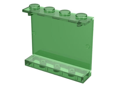 Solid Studs @@ TRANS-GREEN 6984 6957 LEGO 4215a @@ Panel 1 x 4 x 3 
