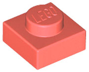 10x Plate Modified 1x1 orange transparent trans 3024 NEUF Lego 