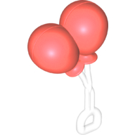 Duplo Utensil Balloons with Frosted Trans-Clear Flexible Rubber Handle