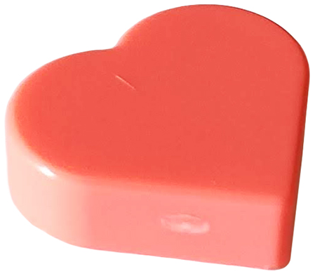 Lego 2 New Coral Tiles Round 1 x 1 Heart Valentines Day Small Pieces 