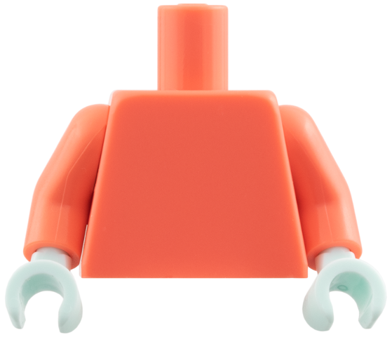 Torso Plain / Coral Arms / Light Aqua Hands