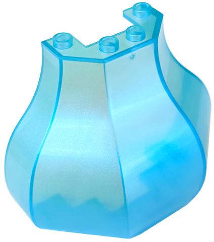 Tower Roof 4 x 8 x 6 Onion Dome Half, Faceted with Cutouts
