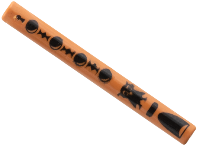 Bar   4L (Lightsaber Blade / Wand) with Black Extended Half Circle and Dots Pattern (Musical Instrument, Flute)
