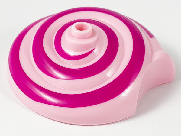 Snail Shell with Magenta Spiral Pattern