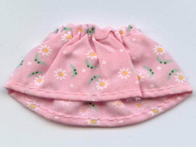 Belville, Clothes Skirt Short with White Flowers and Spots Pattern