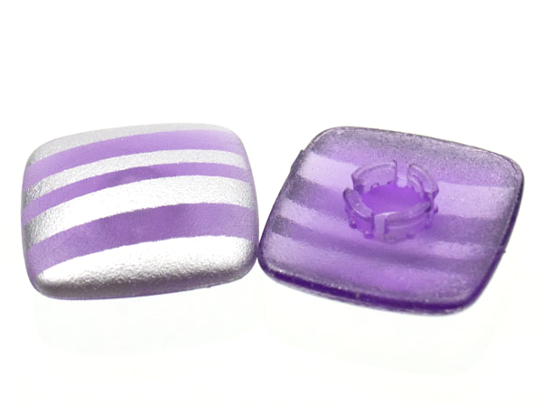 Clikits, Icon Square 2 x 2 Large with Pin with Silver Stripes Pattern