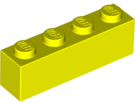 Lego 3010 4x1 Solid Yellow x 12 