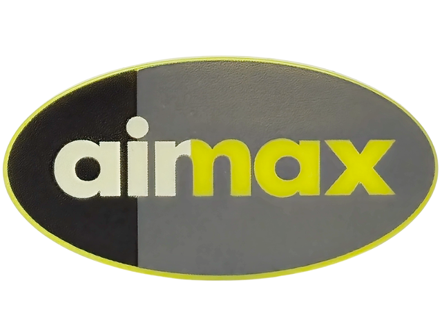 Minifigure, Shield Elliptical with Black, White and Dark Bluish Gray Nike Air Max 95 Logo Pattern