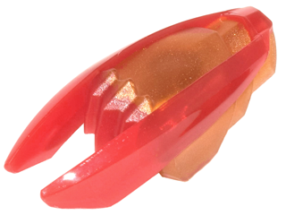 Minifigure, Weapon Ninjago Time Blade with Molded Trans-Red Claws and Blades Pattern