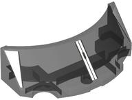 Windscreen 2 x 4 x 1 Curved with White and Silver Window Frame Outline Pattern