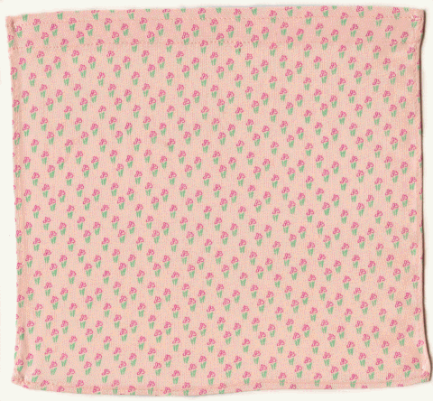 Scala Cloth Shower Curtain with Repeating Flowers Pattern