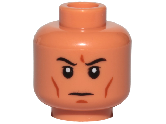 Figurka LEGO TmavTmavě zbarvená hlava klonů zepředu