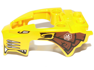 Flywheel Fairing Lion Shape with Black, Silver and Reddish Brown Pattern