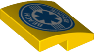 Slope, Curved 2 x 2 x 2/3 with Beach Rescue Logo Pattern