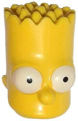 Minifigure, Head, Modified Simpsons Bart Simpson with Wide Eyes Pattern