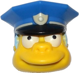 Minifigure, Head, Modified Simpsons Chief Wiggum Pattern