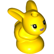 Bunny / Rabbit, Friends Style, Baby, Sitting with Black Eyes, Medium Lavender Nose Pattern