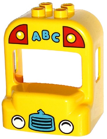 Duplo Cabin Bus with Headlights, Grille and 'ABC' Pattern