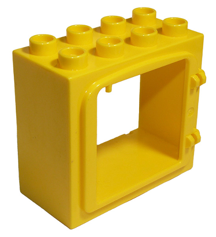 Duplo Door / Window Frame 2 x 4 x 3 Raised Door Outline, Completely Open Back