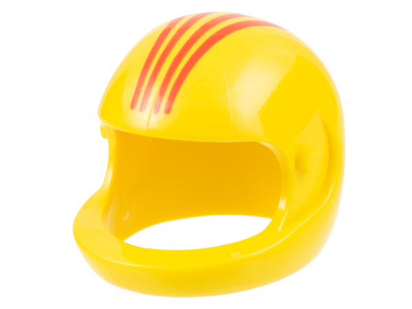 Technic, Figure Accessory Helmet with Red Lines Pattern