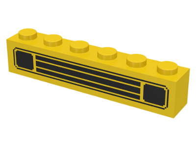 set 162 381 376 371 911 .... LEGO Train Vintage Yellow brick 1x6 ref 3009p01 