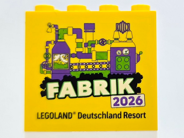 Brick 2 x 4 x 3 with LEGOLAND Deutschland Resort FABRIK 2026 Pattern