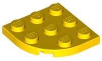 3 4x4 Yellow Round Plate Bricks ~ Lego ~ NEW ~