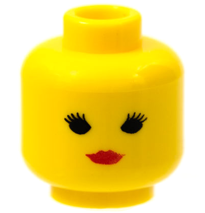 ☀️NEW Lego Female MINIFIG HEAD Girl Red Lip Smile Police/Agents/Pirate Princess 