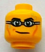 Minifigure, Head Black Eyebrows, Cheek Lines and Swim Goggles Pattern