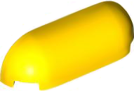 Slope, Curved 1 x 4 with Rounded Ends in Yellow