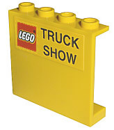 Panel 1 x 4 x 3 - Hollow Studs with LEGO Logo and 'TRUCK SHOW' Pattern (Sticker) - Set 2148