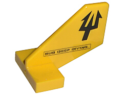 Tail Shuttle, Small with Black Trident and Sub Deep Diving Text Pattern on Both Sides (Aquaraiders II)