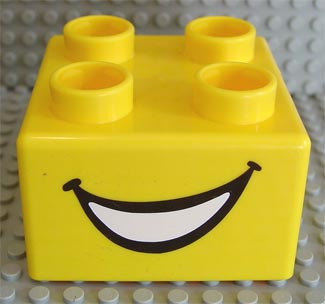 Quatro Brick 2 x 2 with Smile Pattern
