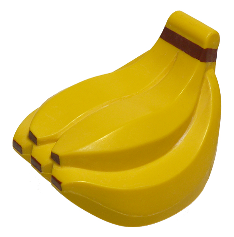 Duplo Bananas - Smooth Handle, Indented Base with Reddish Brown Clasp and Tips Pattern